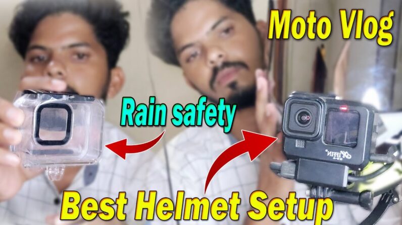 Helmet Camera Setup Moto Vlog full information | Difference between gopro and action camera